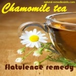 Flatulence natural remedies: chamomile tea